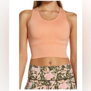 NEW Sweaty Betty Stamina Longline Sports Bra, Nectarine Orange, Size XL